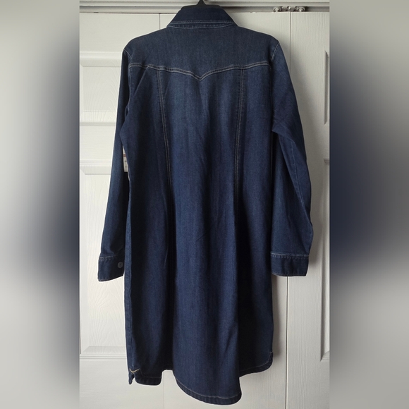 NWT INC International Concepts Dark Blue Stretch Denim Dress Size 12 - Picture 6 of 10